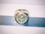 Серебреное кольцо с природным рубином / Москва