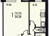 1-к квартира, 40 м², 1/14 эт. / Москва